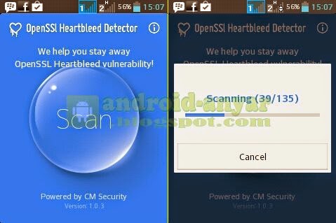 Free download Heartbleed Scanner app .APK - cara mengetahui apakah Android terkena virus heart bleed tanpa root