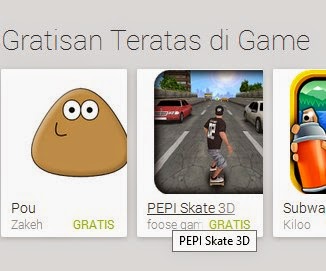 Free download official game PEPI Skate 3D .APK Full + DATA