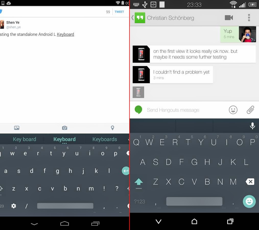 Free download official Android L Keyboard .APK For All Android Smartphone Full Standallone Offline No Ads
