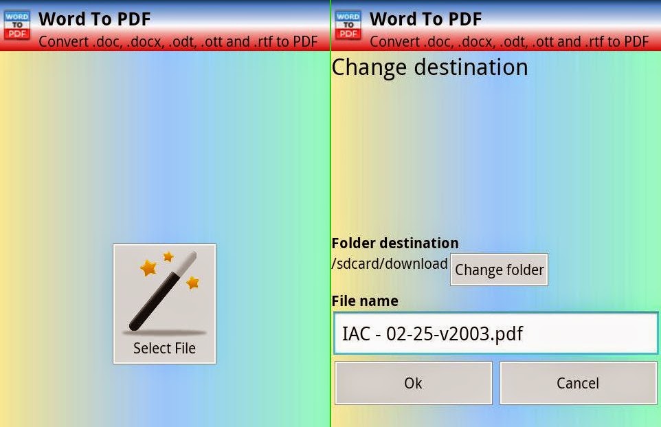 How to convert Word file to PDF via Android?