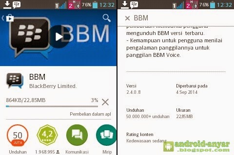Free download official BBM for Android v.2.4.0.8 .APK FULL Final Install File