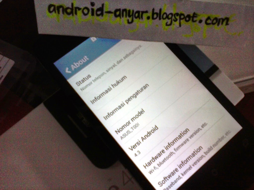 Foto Unbox Zenfone 4 Android 4.3 JellyBean to 4.4 KitKat upgrade