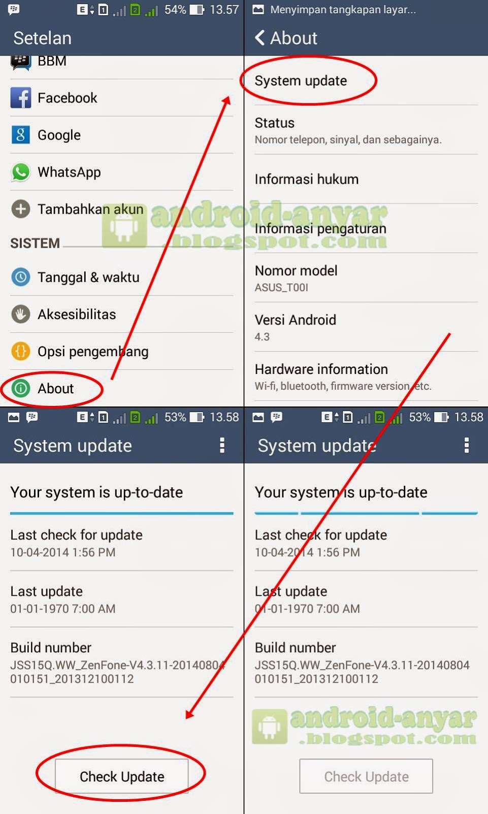 Cara manual upgrade Android Jelly Bean ke KitKat Zenfone