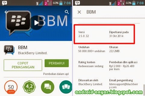 Free download official BBM for Android v.2.5.0.32 .apk full