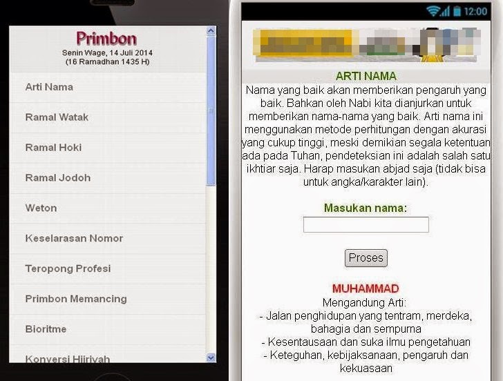 Download Aplikasi Primbon .APK Arti Nama Terbaik
