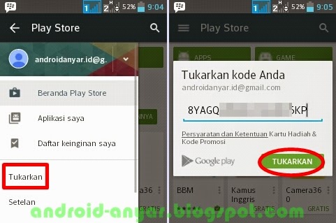 cara redeem kode kupon play store di Indonesia