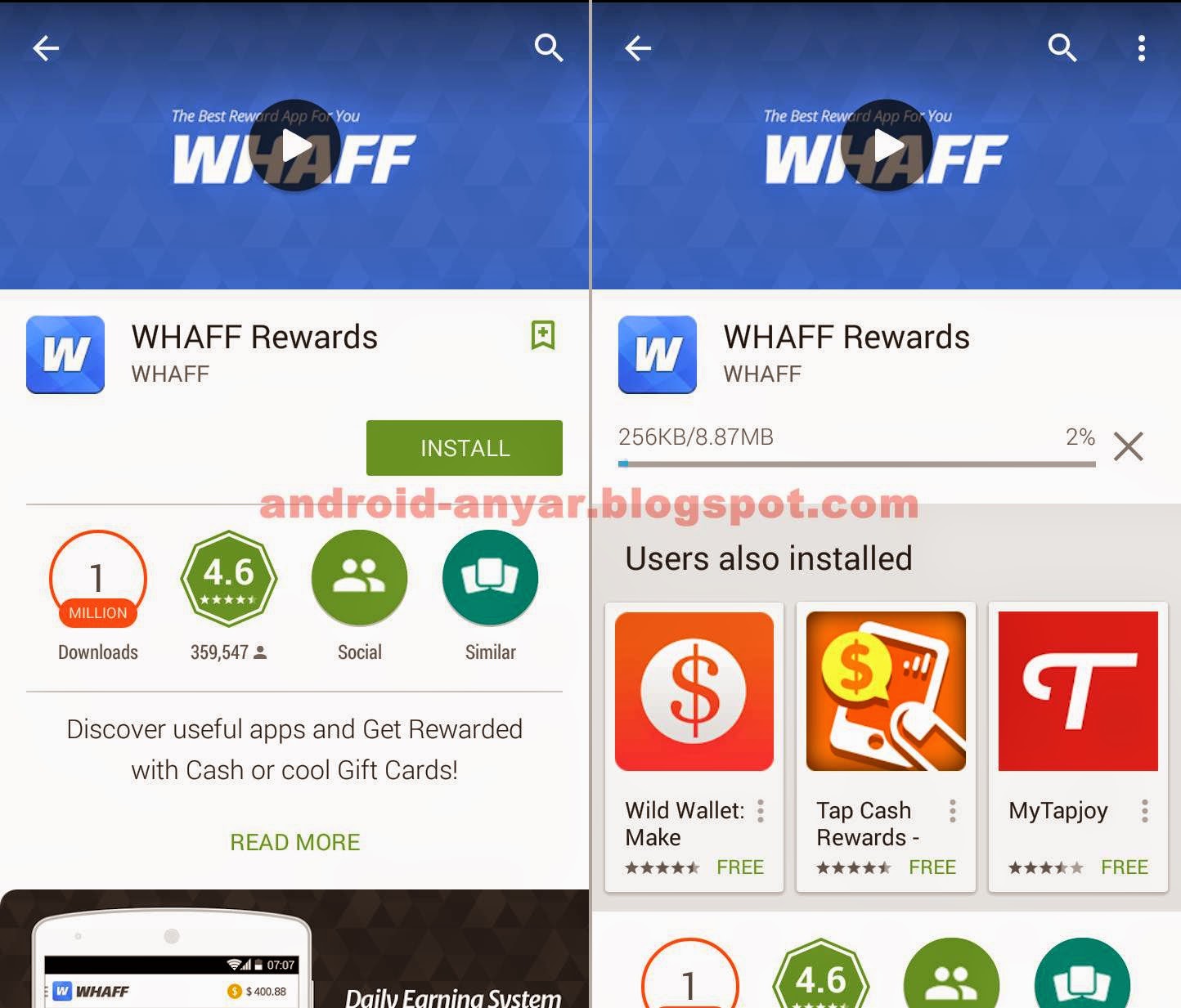 Cara download WHAFF di Android