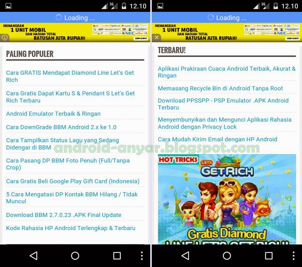 Contoh aplikasi Android Anyar apk dari BIKIN APLIKASI