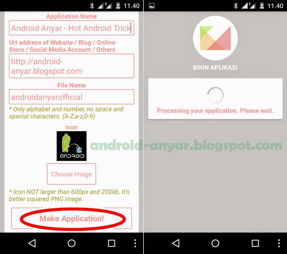 Tutorial bikin aplikasi Android sendiri untuk web/blog toko online