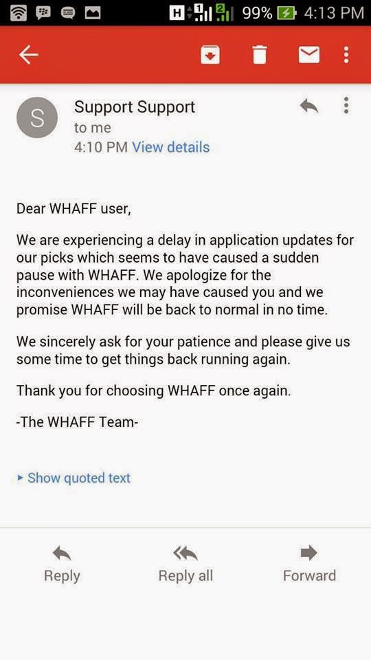 Download WHAFF .APK Tidak tersedia di Play Store