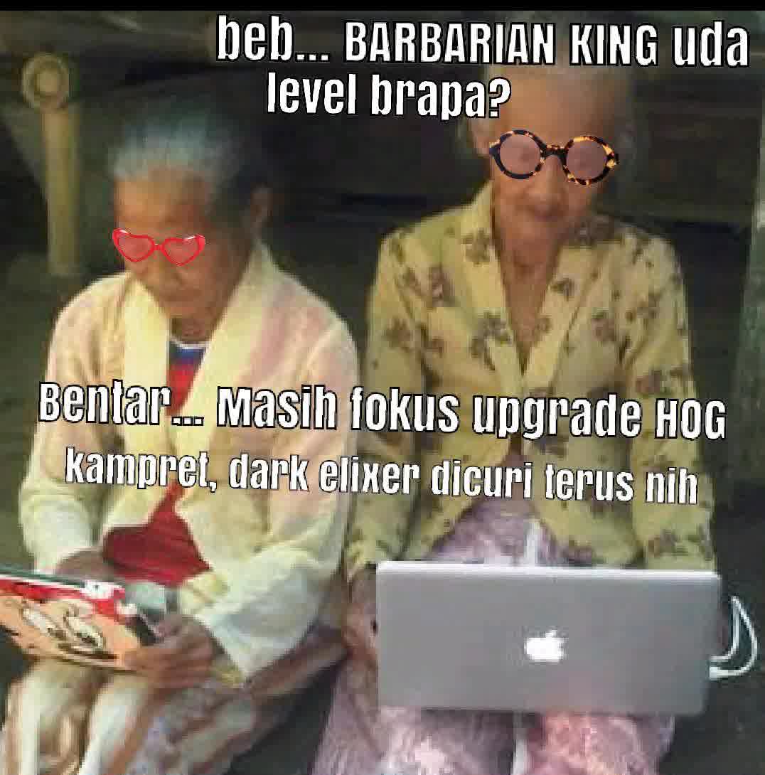 DP BBM Meme Nenek-nenek Main COC Gokil