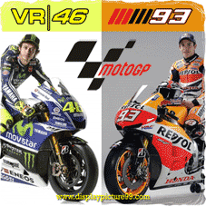 Gambar DP BBM Rossi vs Marquez Duel GIF Lucu
