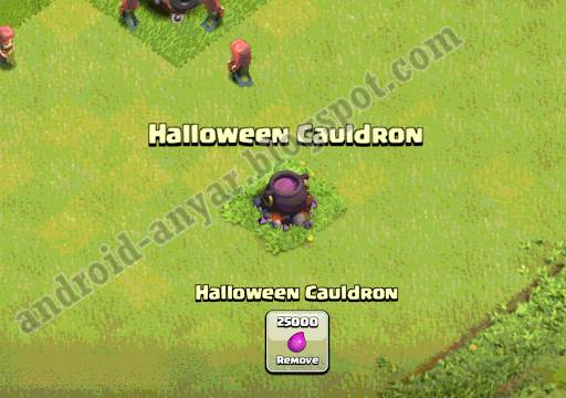 Cara trik memunculkan 2 Halloween Cauldron di COC Terbaru Gratis 100.000 Elixir
