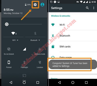How to enable System UI Tuner Android One