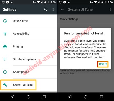 Cara Memunculkan Setelan Menu System UI Tuner Android