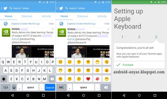 Aplikasi Keyboard Android Tampilan iPhone Emoticon Gratis