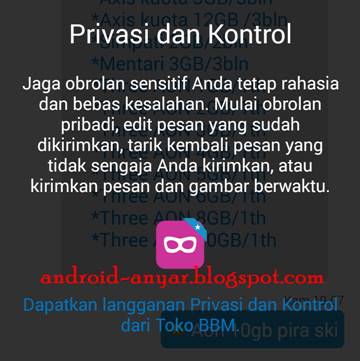 Privasi dan Kontrol di BBM 2.12 Android
