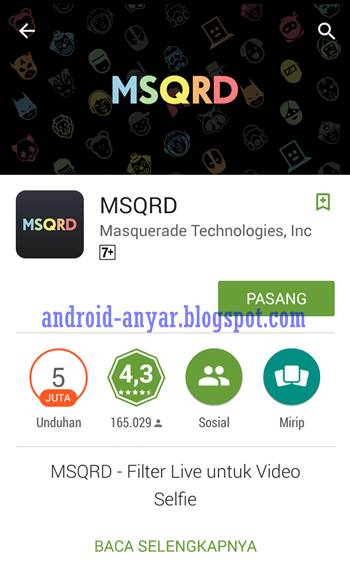 Free Download & Install App MSQRD .APK for Android Terbaru Gratis