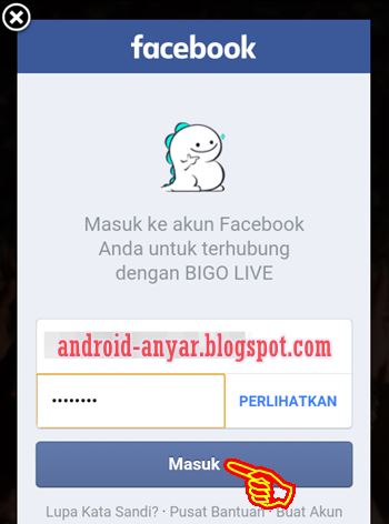 Cara Registrasi BIGO LIVE dengan akun Facebook Android