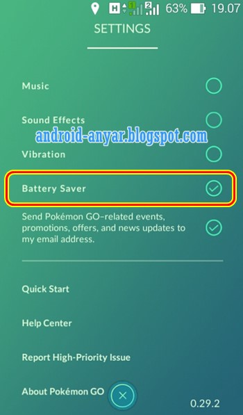 Setelan settings Pokemon GO agar Lancar tidak Lag di Android