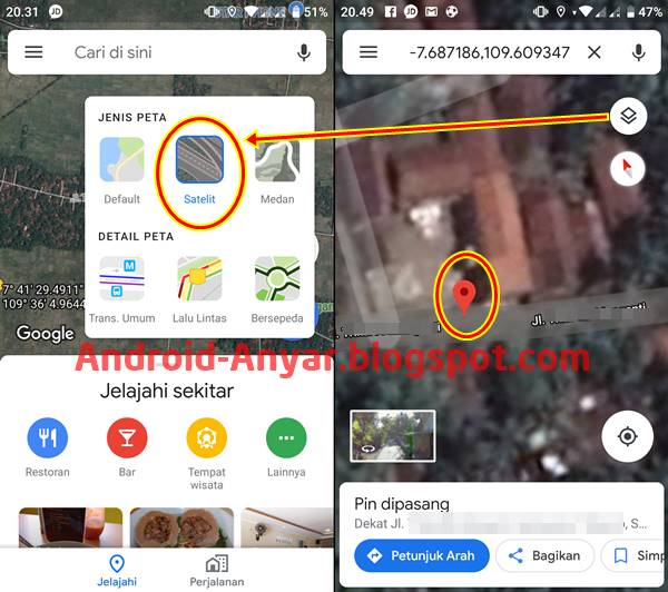 Cara Melihat Rumah di Google Maps Android Terlihat Jelas