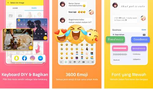 Facemoji Emoji Keyboard Lite-Emoji Lucu, Tema DIY