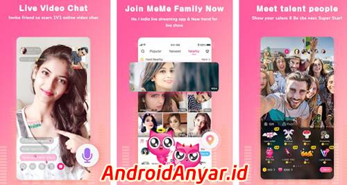 Download MeMe Live － Live Stream Video Chat & Make Friends APK Android