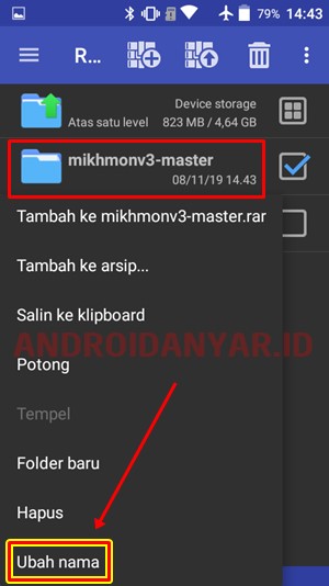 Cara Ganti Nama Rename Folder Mikhmon di Android