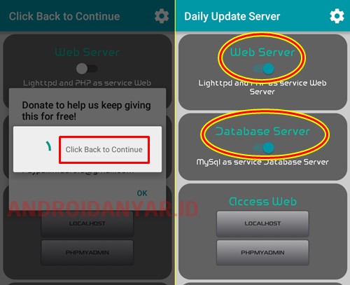 Cara Mengaktifkan Localhost Daily Web Server Android