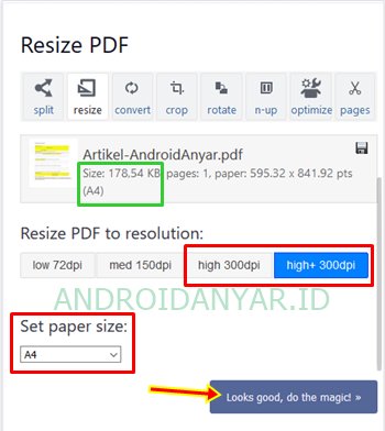Cara memperbesar ukuran pdf di HP android