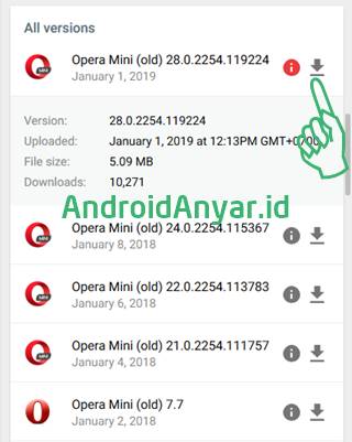 Cara Download Opera Mini Versi Lama APK Android di ApkPure