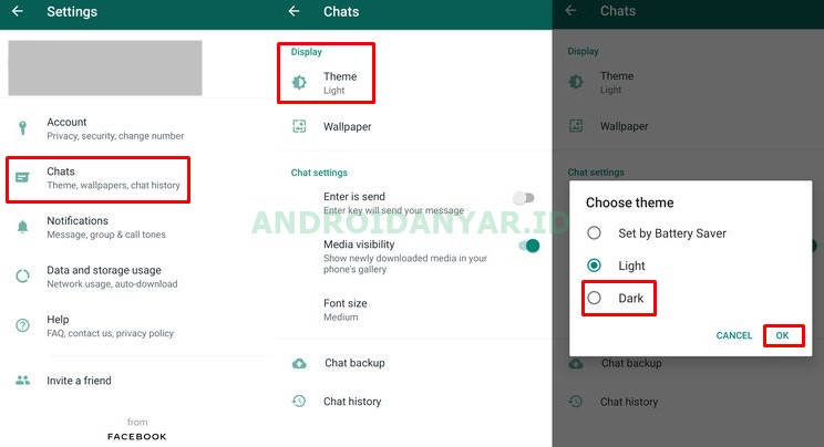 Cara Mengaktifkan Mode Gelap WhatsApp Android