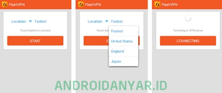 Aplikasi VPN Android Termudah Apk FlashVPN Free VPN Proxy