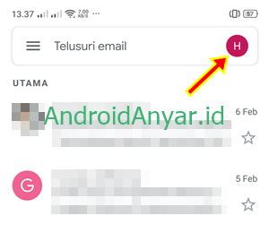 Cara masuk Setelan Gmail Android