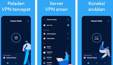 Download Hotspot Shield Gratis VPN Proxy Keamanan WiFi Android