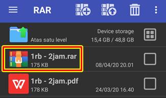 Cara Merubah File Folder menjadi RAR di Android dengan aplikasi RAR apk