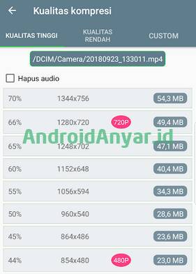 Cara Kompres Video di HP Android tanpa mengurangi kualitas gambar suara
