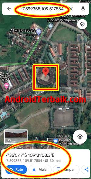 Cara Mencari Tempat dengan Titik Koordinat di Maps Android