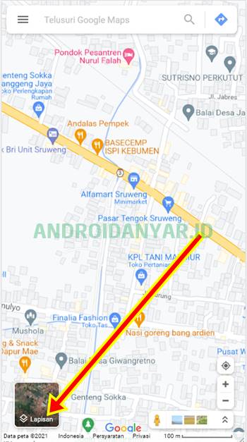 Cara Memunculkan Lapisan di Google Maps HP Android