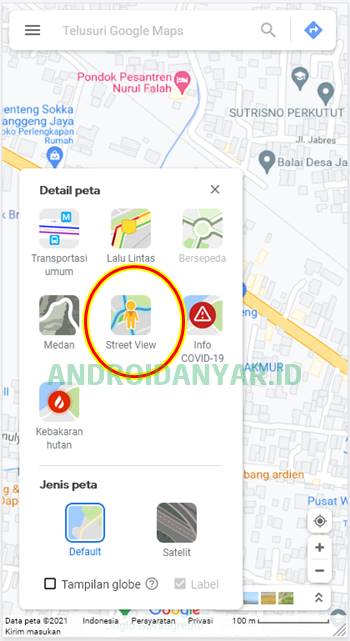 Cara Menampilkan Street View di Maps Android