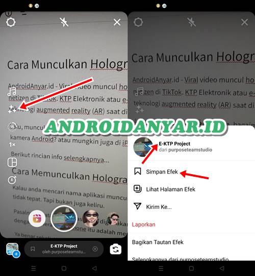 Cara Munculkan Hologram KTP dengan Kamera HP Android