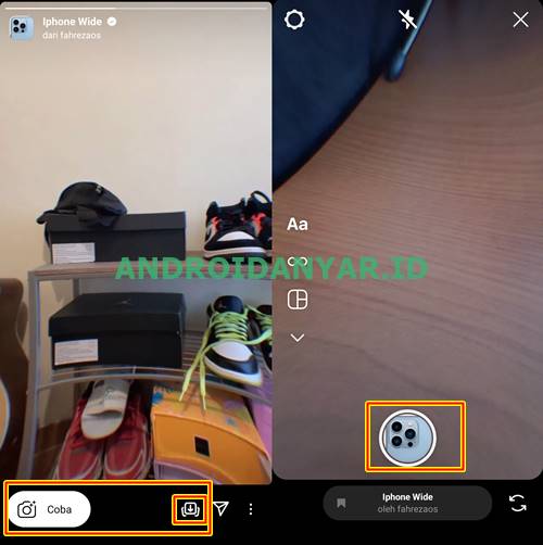 Cara menggunakan ultra wide di instagram android IG Wide Camera
